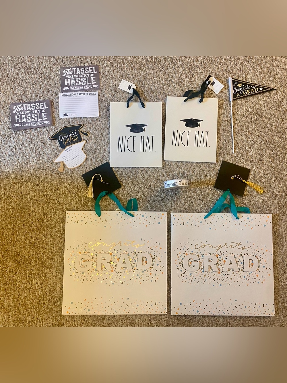 New Graduation Gift Bags | +  Notecards, Ribbon, Banner Bundle